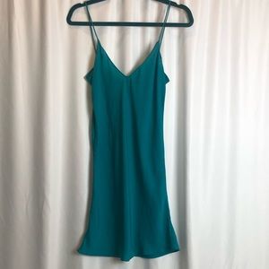 Karen zambos mini dress teal